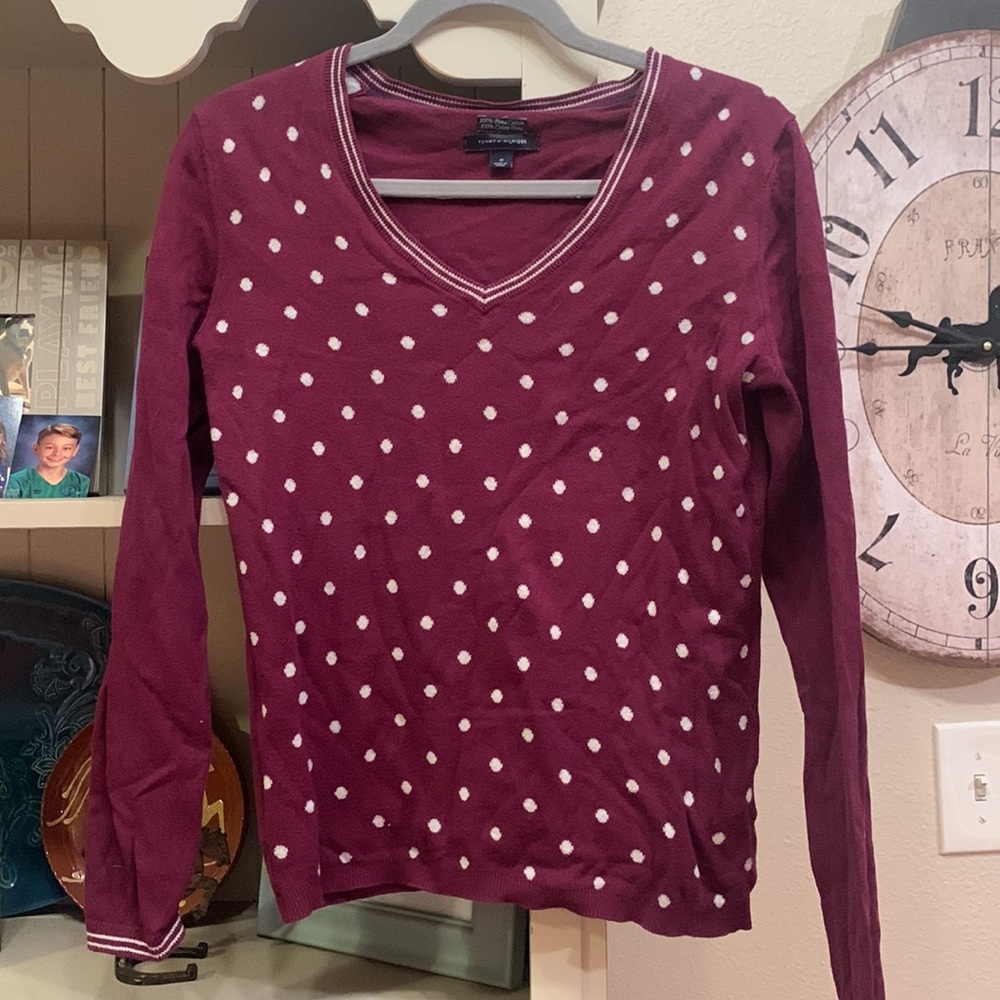 Polka dot sweater top shirt from Tommy Hilfiger size medium